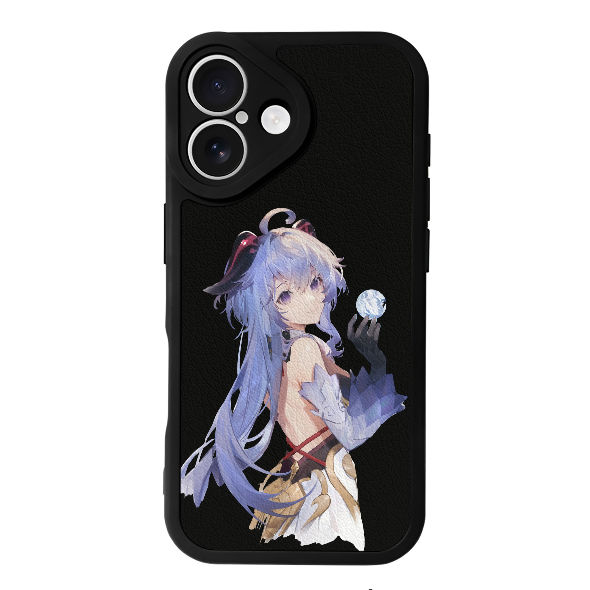げんし神 甘雨 かんう genshin Ganyu 【iPhone 16シリーズ対応】シリコンスマホケース（レザー調） 材質：シリコン